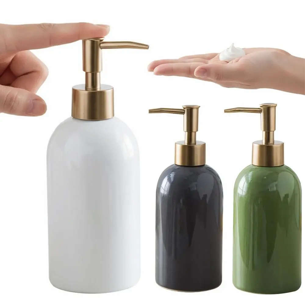 

Empty Ceramic Soap Dispenser Portable Press Type Hand Sanitizers Container Refillable Multi-purpose Liquid Pump Bottle