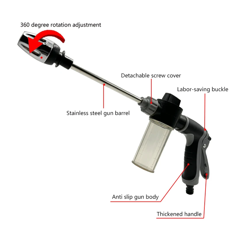 High Pressure Spray Water Gun Washing Garden Watering Hose Nozzle Sprinkler Car Cleaning Wash Auto Washer Guns FLOWERS SPRAL