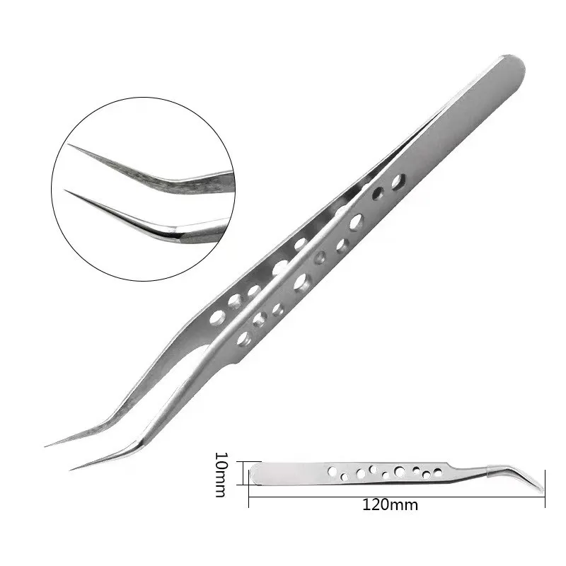 2PCS   Lamplighter Soft Material Shaping Tool Elbow Tip DIY Shaping Clip Flat Small Forceps Petal Clip Glazed Beads