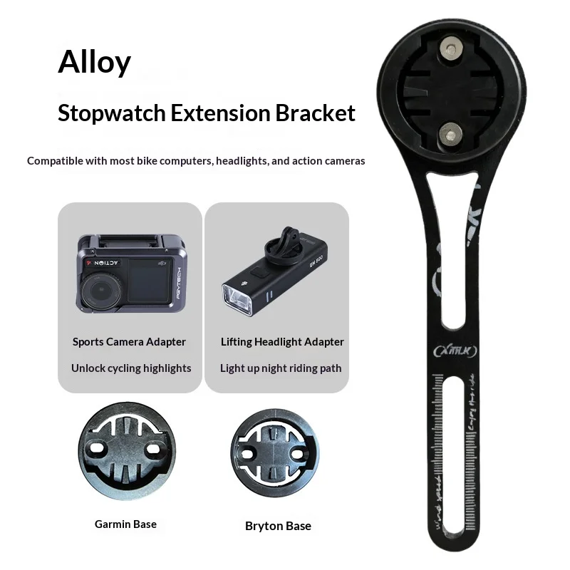 Bike Stopwatch Holder Aluminum Alloy MTB Road Bicycle Handlebar GPS Computer Holder Cycling Speedometer Mount Bike Accessories view 2