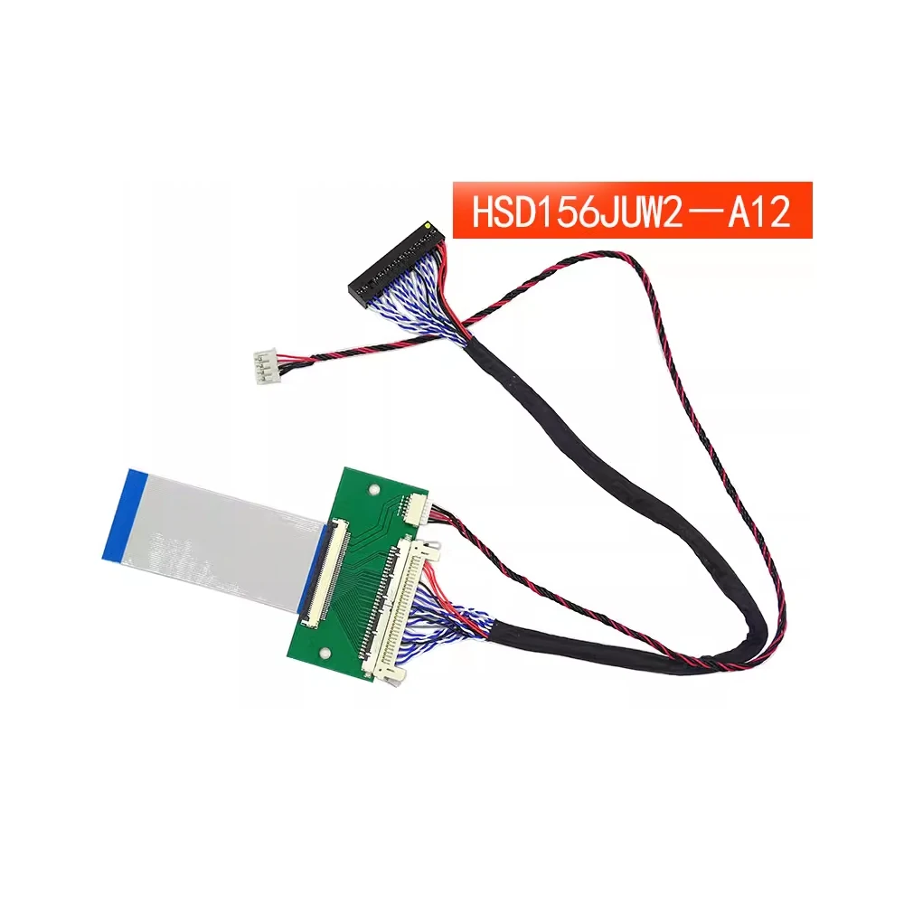 FPC cable to LVDS turn board adapter for HSD156JUW2-A12 LVDS (2 ch, 8-bit) , 50 pins Connector