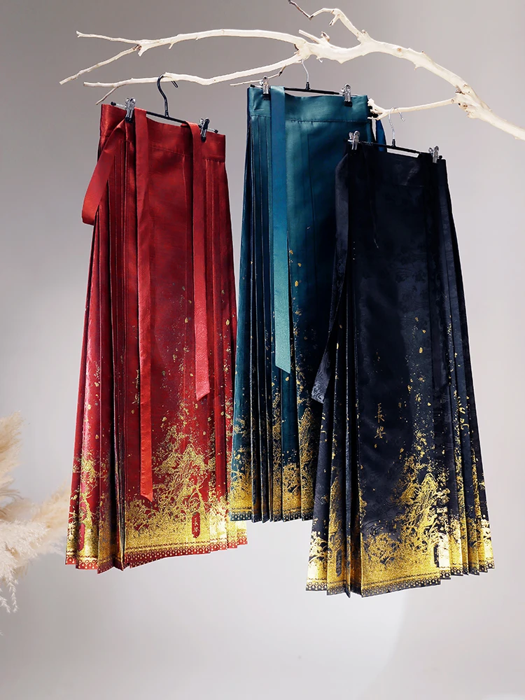 ropa-de-uso-diario-hanfu-falda-de-encaje-dorado-para-mujer-falda-de-tela-ma-face-ele-aosphere-changan-qinguistr-hanbegin