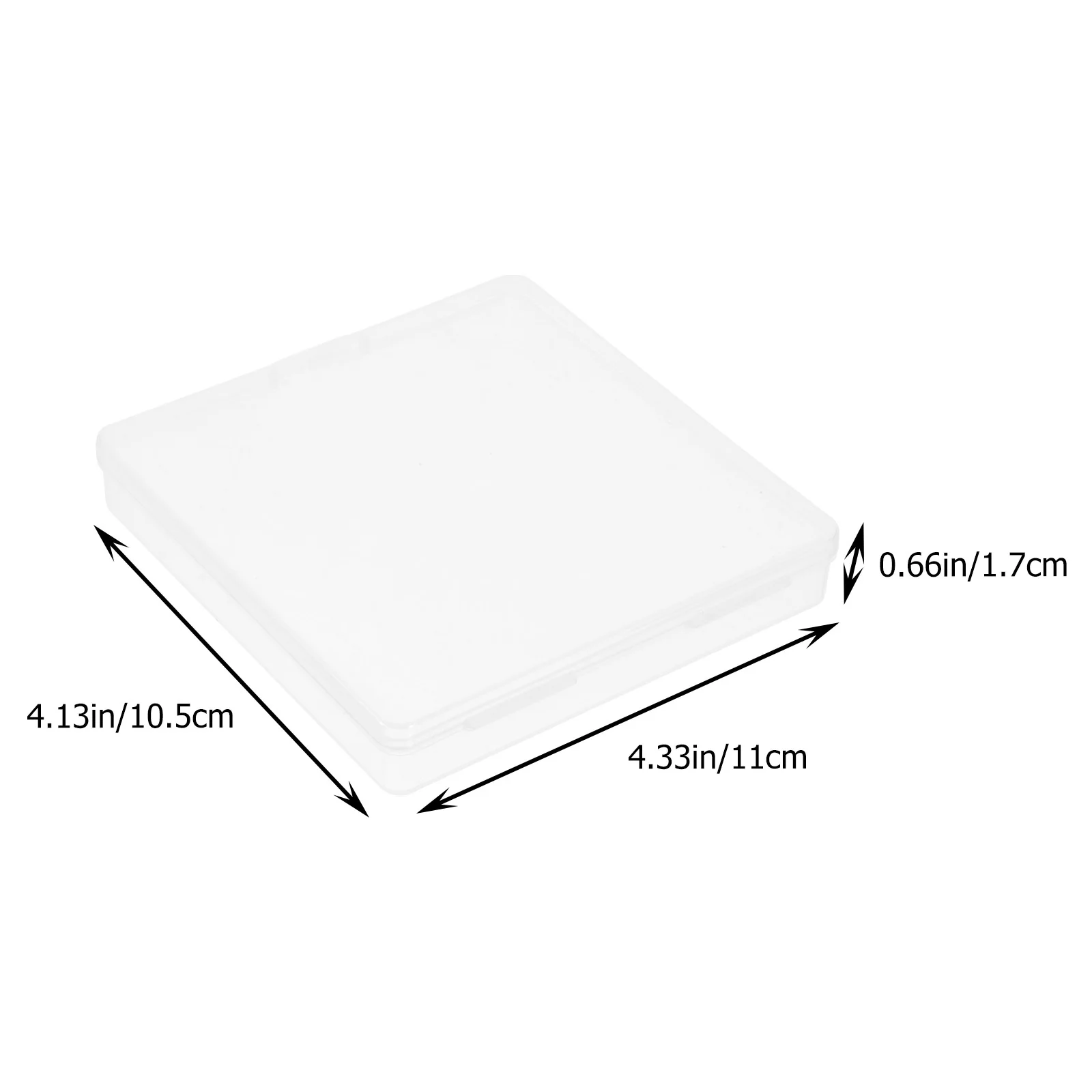 10Pcs Square Transparent Jewelry Storage Box Plastic Organizer Earring Necklace Storage Container for Daily Use