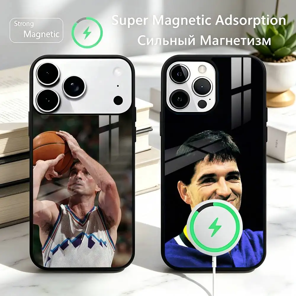 Basketball Sports Star John Stockton Phone Case For iPhone17,16,15,14,13,12 Plus,Pro Compatible with magnetic wireless charging
