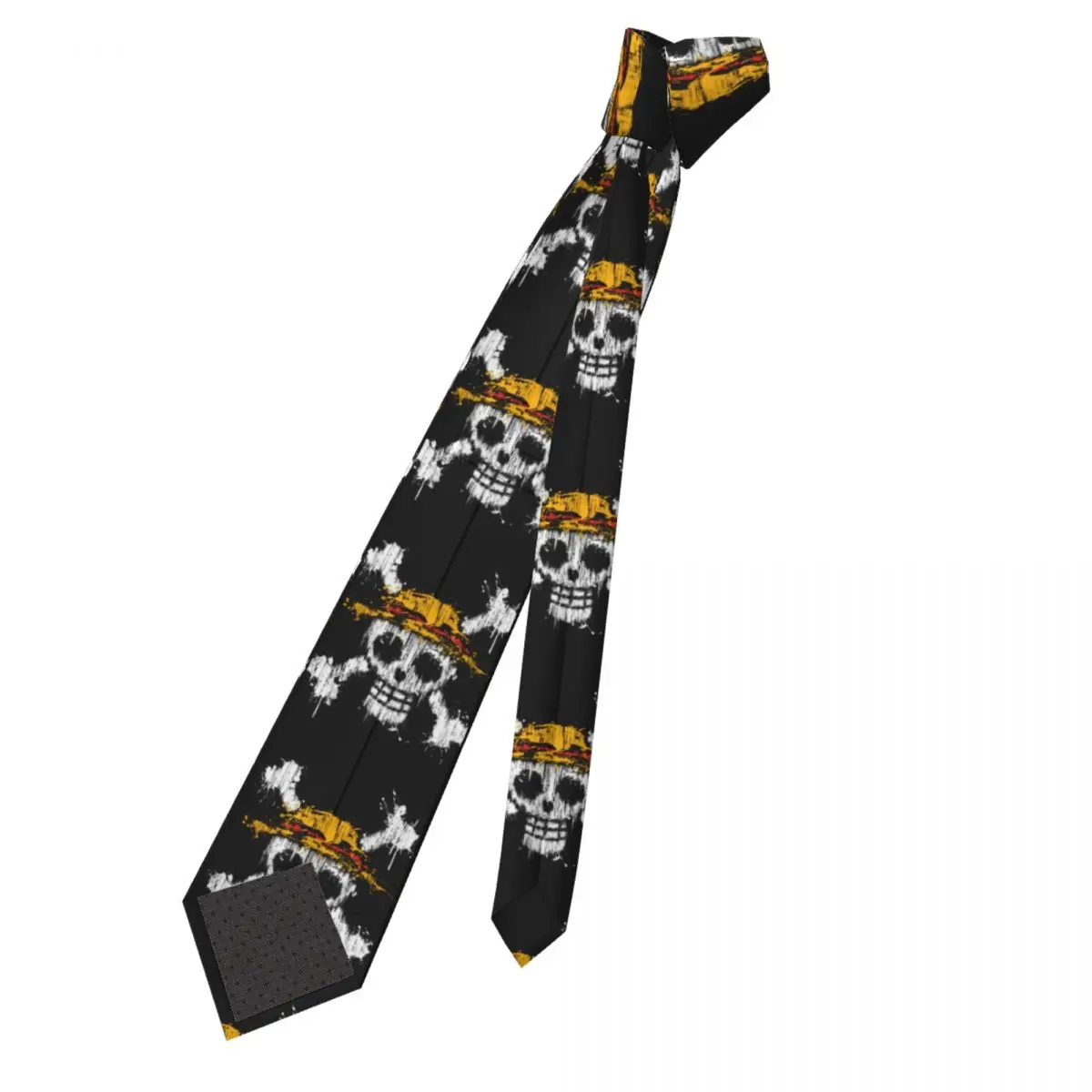 One Piece Skull Unisex Necktie Slim Polyester 8 cm Classic Neck Tie for Men Daily Wear Cravat Gift