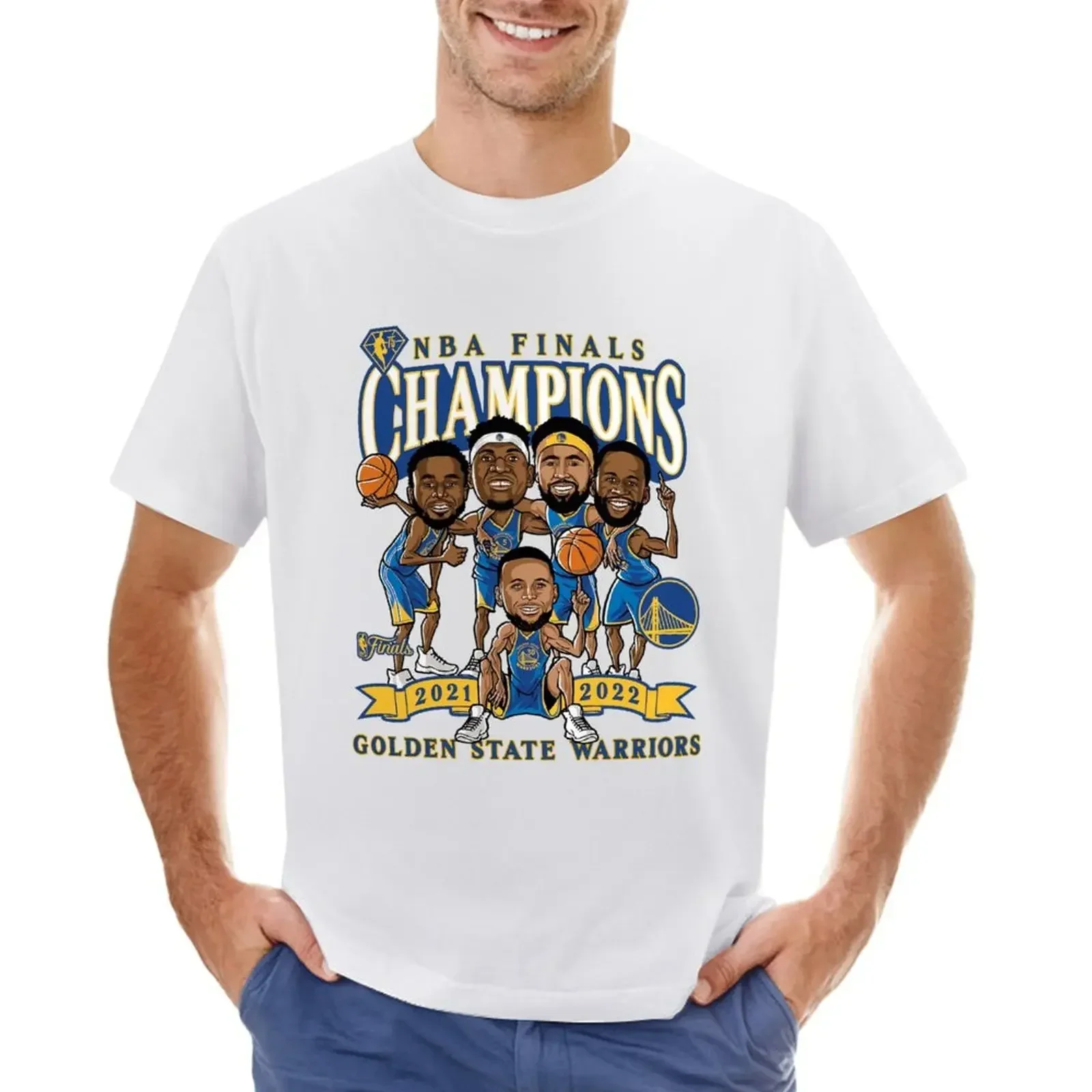 

Golden State Big 5 Champions Basketball 2022 T-shirt sweat boys whites summer tops men workout shirt