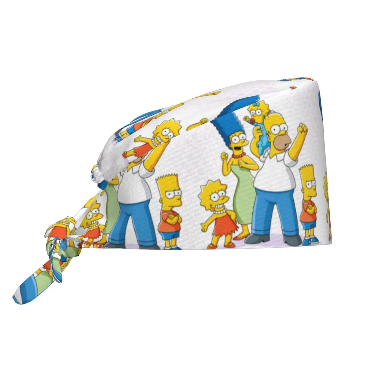 Scrub Caps Simpsons Movies Nurse Hat For Unisex Women Tie Back Working Caps Adjustable Custom Medical Hat