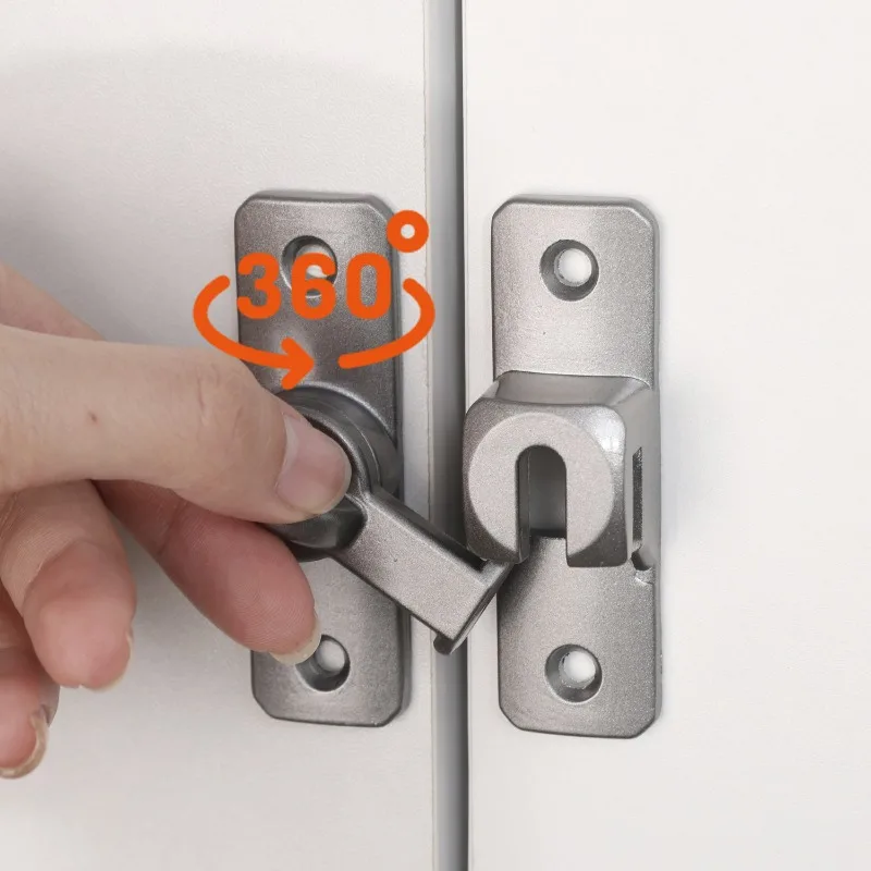 1/5x Alloy Right Angle Door Lock 90 180 Degree Gate Lock Sliding Door Latch Window Drawers Cabinet Gate Buckles Home Hardware