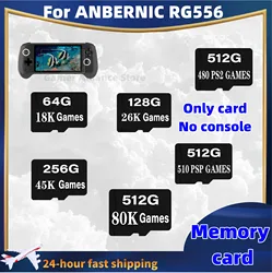 ANBERNIC RG556 핸드 헬드 레트로 게임 콘솔 메모리 카드 SD 카드 TF 카드 512G 60000 게임 512G 480 PS2 게임 510 PSP 게임