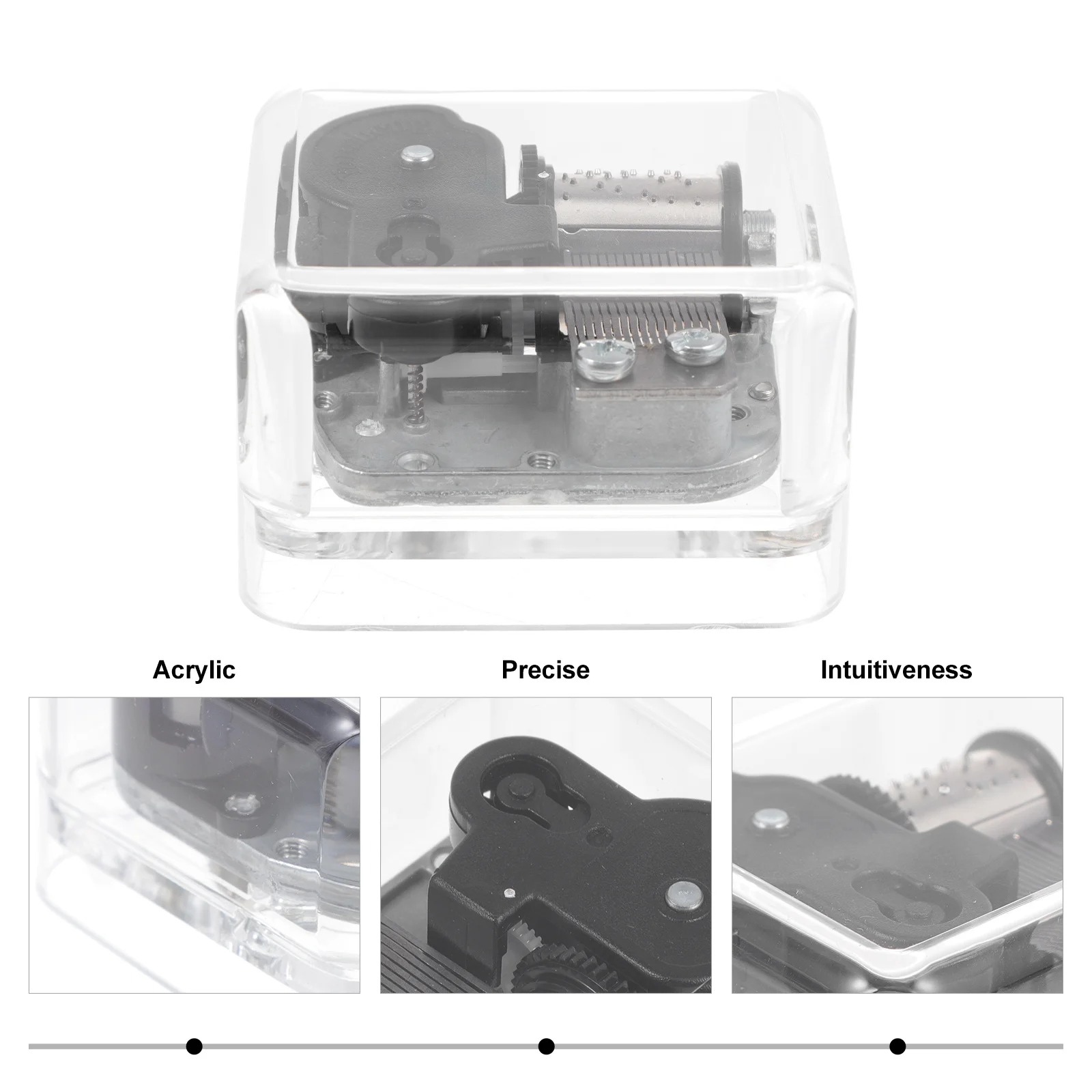 

1pc Music Box Movement Clockwork Mechanism For Diy Wooden Glass Plastic Box Wind Up Sound Therapeutic Replacement Part