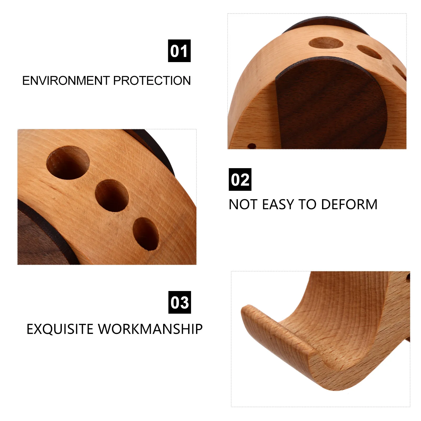 1Pcs Eco Friendly Wooden Elephant Phone Stand Tablet Desk Holder Smartphone Support Pen Storage Stand for Living Room Study Desk