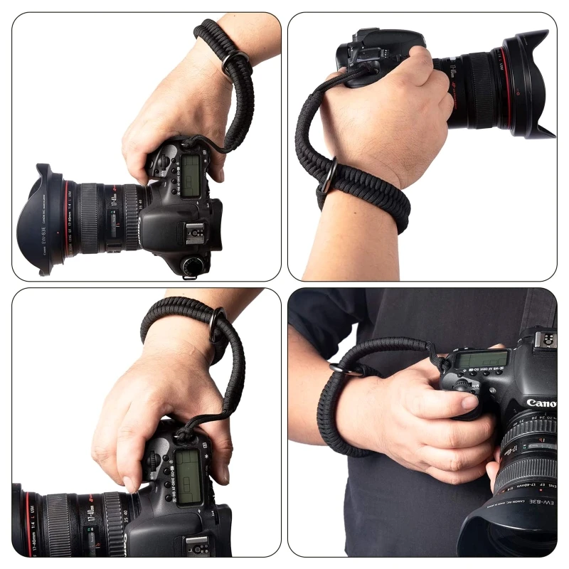 Anti-Lost Camera Wrist Strap Quick Release Connector Hand-Woven Wristband Mountaineering Accessories for Camera Rope