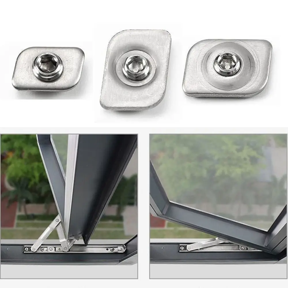 

5PCS Stainless Steel Wind Support Limit Plate Window Lock Limit Lock Window Limiter Non Punching Portable