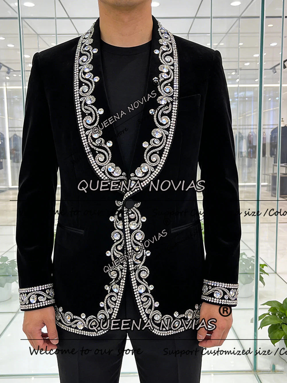 Ekskluzywny garnitur z diament – Mens Fashion Trajes recenzja i cena