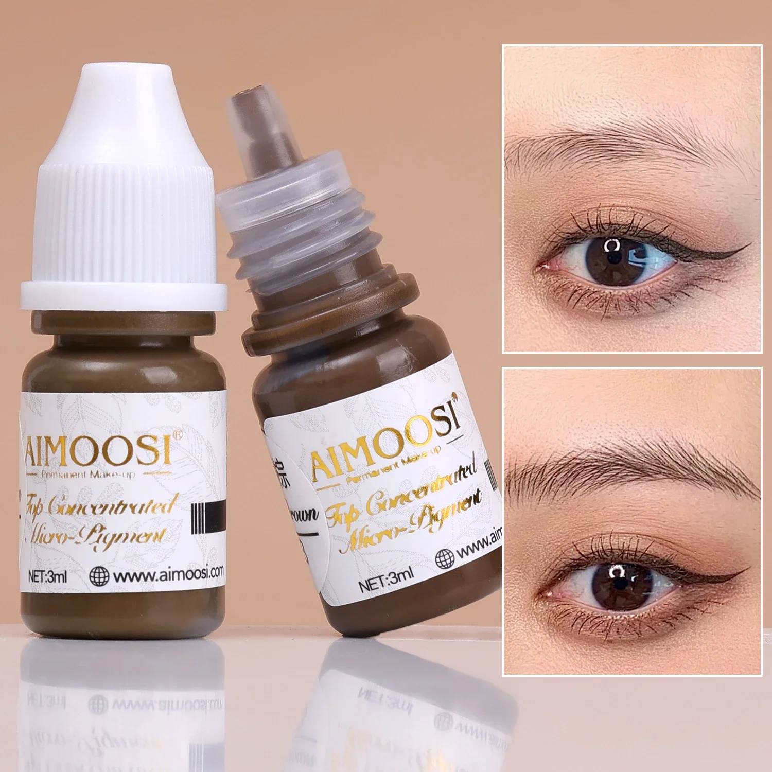 Pigmento de tatuagem de sobrancelha profissional semi permanente delineador matiz beleza microblading sobrancelhas tatuagem realçadores maquiagem