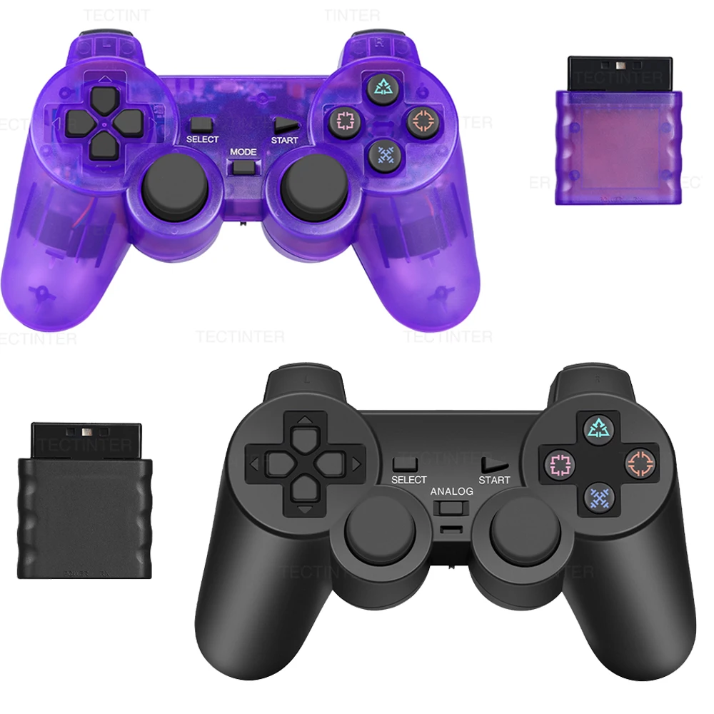 Mando inalámbrico para SONY PS2, Gamepad para Play Station 2, Joystick para PS2 para sony PS1, Color transparente