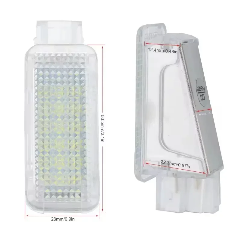 For Skoda Fabia Octavia Roomster Superb Rapid Kodiaq 2pcs LED Footwell Under Courtesy Light Luggage Trunk Glove Box Lamps view 3