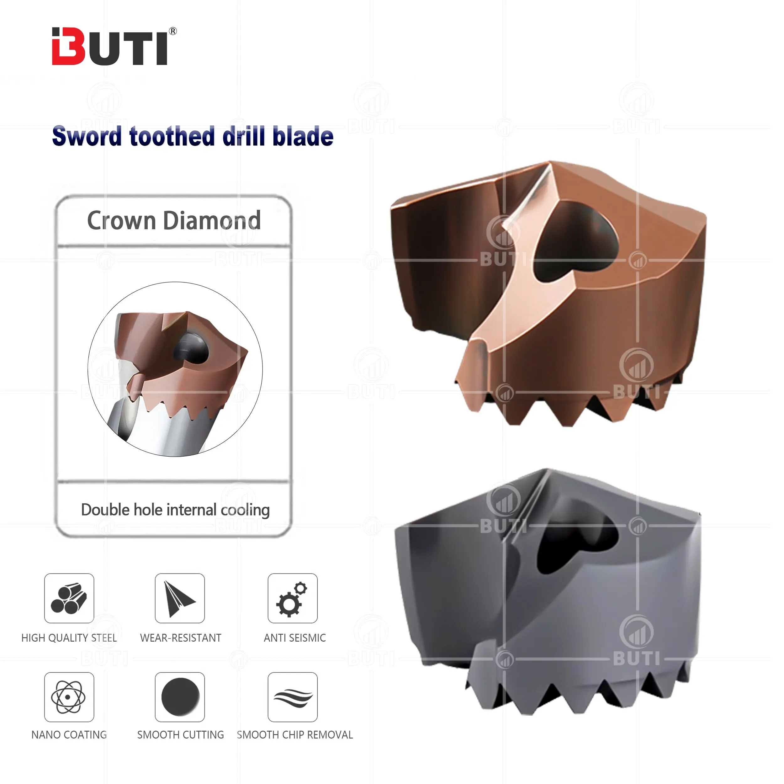 Little Ant Drill Point 10.0 12.0 13.5 19.9 24.6 Crown Diamond Violence Drill Sword Tooth Drill Machining Center Carbide Inserts