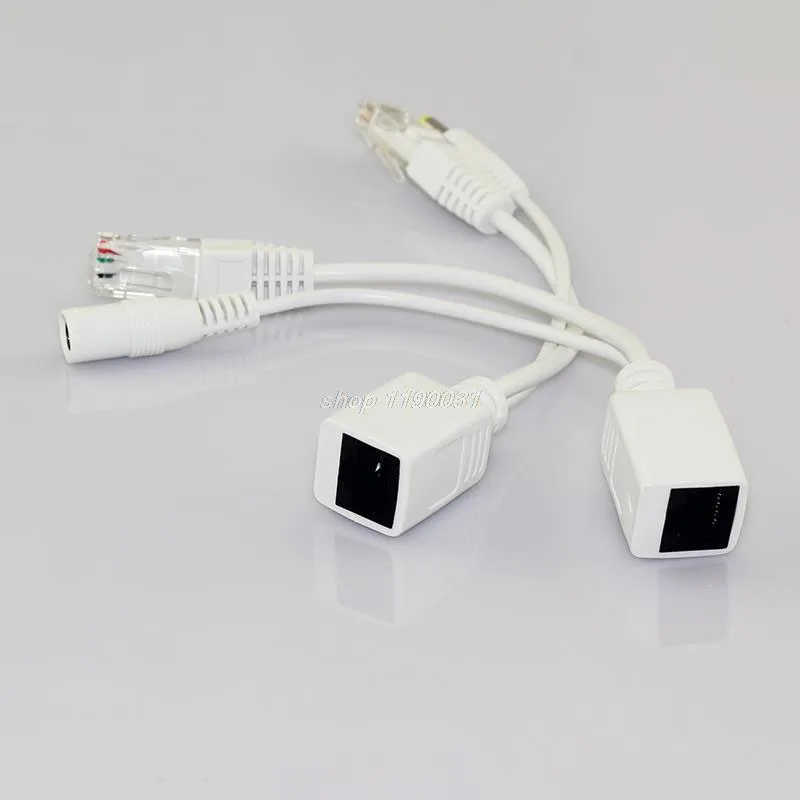 10 زوج 12 فولت Poe كابل محول Rj45 Poe الفاصل حاقن عدة كابل إمداد الطاقة فاصل الموحد Cctv اكسسوارات H10