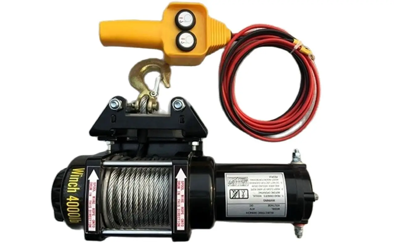 Guincho bonde do guincho do veículo fora de estrada 12v 24v para o guindaste do veículo guincho fora de estrada do auto-salvamento do veículo de 2000 libras 2000 libras