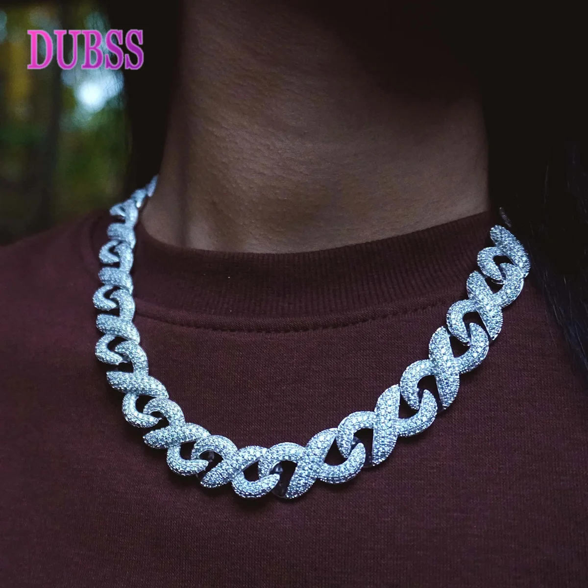 DUBSS Cuban Link Chain for Man Necklace Gold Color Choker Fashion Charms Hip Hop Rock Jewelry