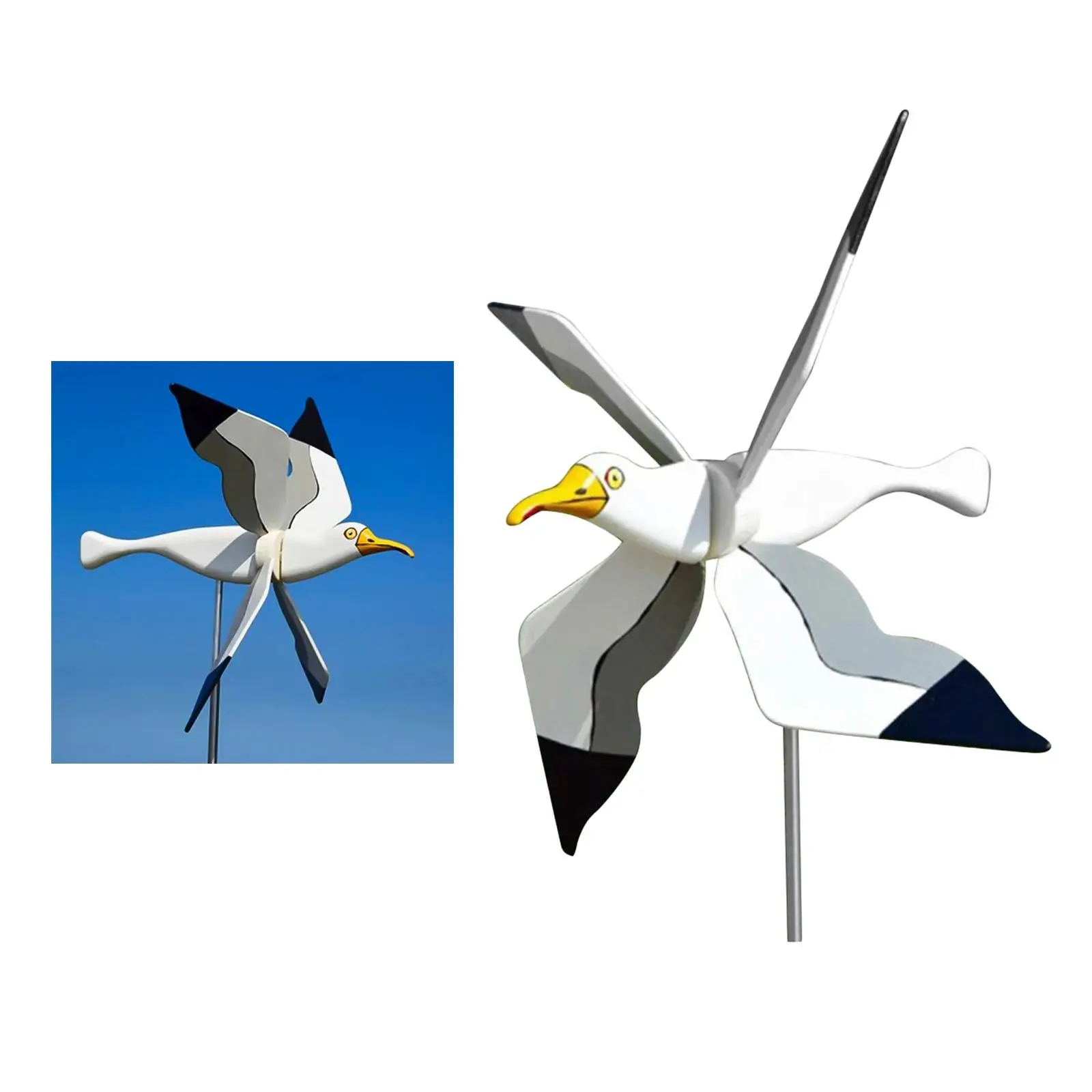 Durable Whirligig Seagull Windmill Garden Ornaments for Lawn Decoration