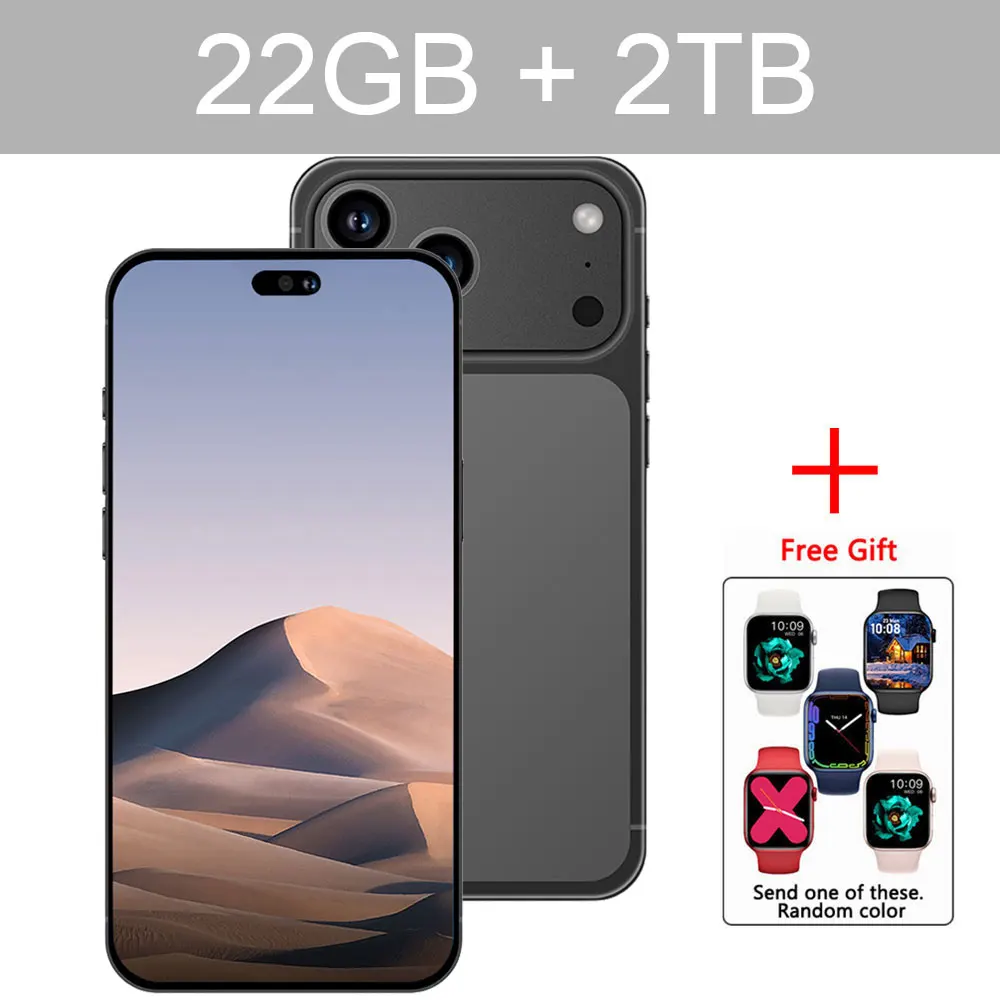 K-Touch Mobile Phones M18 Pro Max Smartphone Android 15 Cell Phone 7.3 Inch 22G+2TB 16+48MP 5G Dual Sim 7800mAh Face Unlocked Global Version Cellphones For Men Women