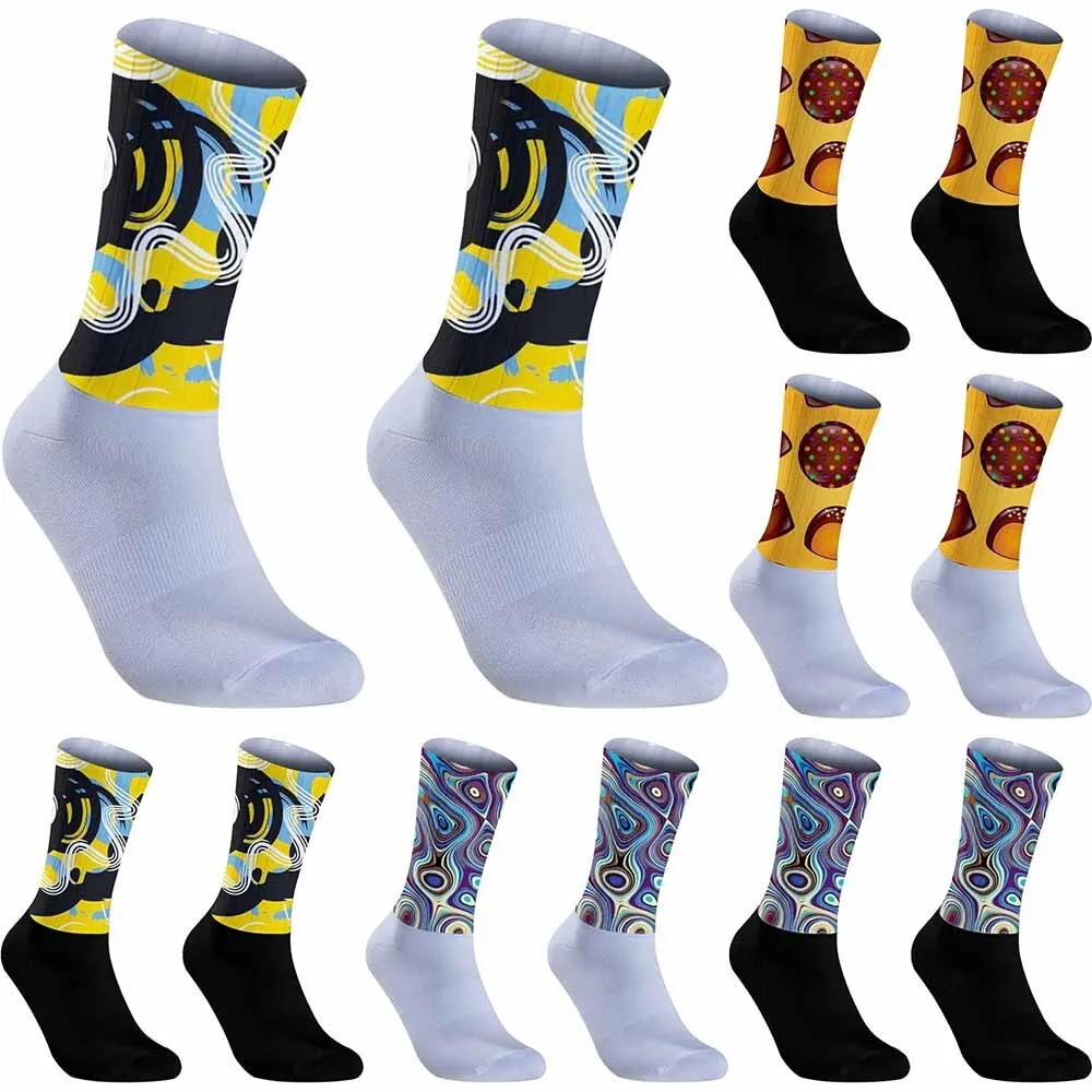 

Новый любимый велосипед! Велосипедные носки с персонализированным абстрактным узором, уникальный дизайн, добавьте художественный стиль для вашего езды на велосипеде.