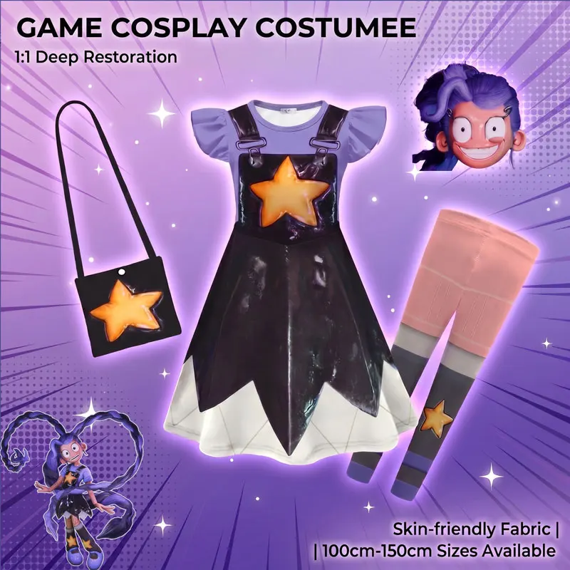 

Horror Game Play Time Lily Cosplay Costume New Girls Dress Up Bobi 5 Puppet Lily Children's Clothes Halloween Carnival Clothing