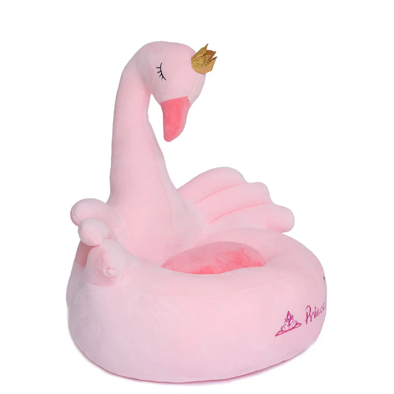 Crown Flamingo Swan Baby Gift Room Decor Washable Removable Chair Learning Seats Kindergarten School Decoration Kid\'s Plush Sofa