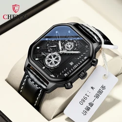 Chenxi 904 Fashion Multifunction Watch Casual Sports Waterproof Leather Wristwatch Luxury Quartz Man Clock Relogio Masculino