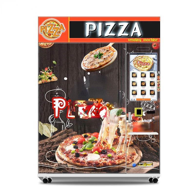 Delicious Pizza Vending Machine With Big Touch Screen Automatic In Station Subway Hot Food Pizza Vending Machine