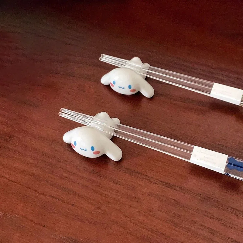 Kawaii Cinnamoroll Chopstick Holder Cartoon Cute Sanrioed Chopsticks Ceramic Frame Holder Chopstick Pillow Placements Toy Gift