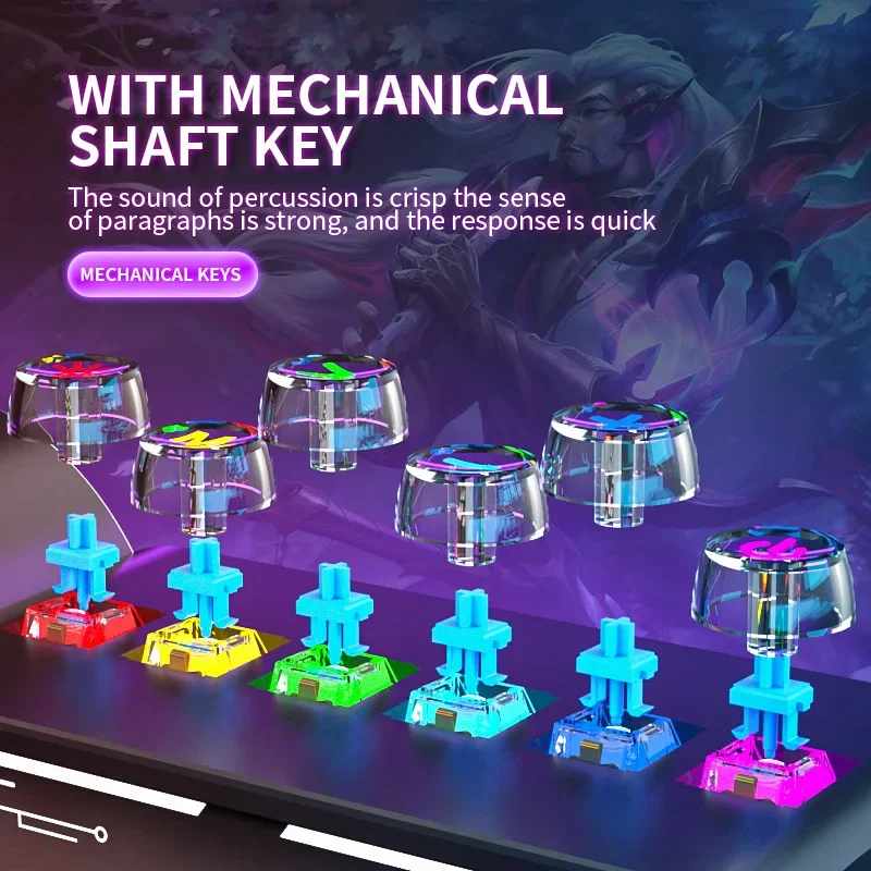 Haut-parleur sans fil de jeu, rétroéclairage rvb, boutons d'arbre mécaniques, TWS FM TF USB, mains libres