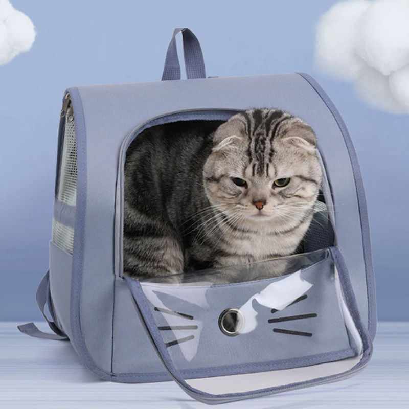 Pet Supplies Cat Carrier Bag Portable Travel Outdoor Backpack for Cat Small Dogs Transparent  breathable backpa