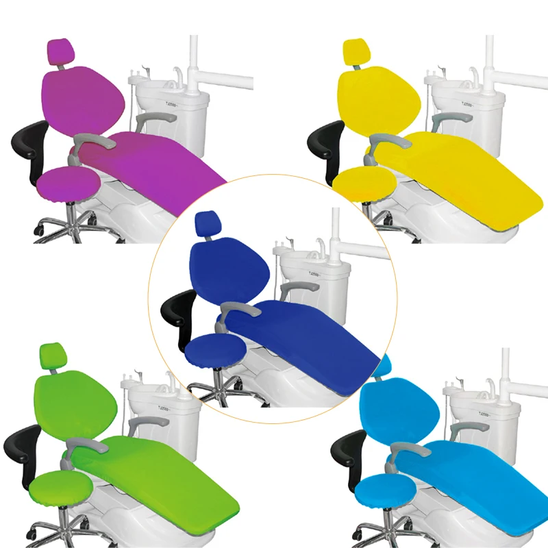 Dental Chair Seat Cover Elastic Waterproof Protective Case Dentistry Seat Protector Sleeves Disposable Protector Foot Pads