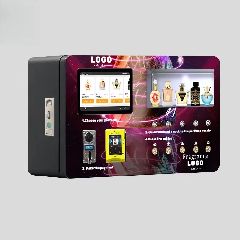 

Индивидуальный торговый автомат с ароматом в бутылке. Онлайн-оплата с шкафом для образцов торгового автомата с ароматом.