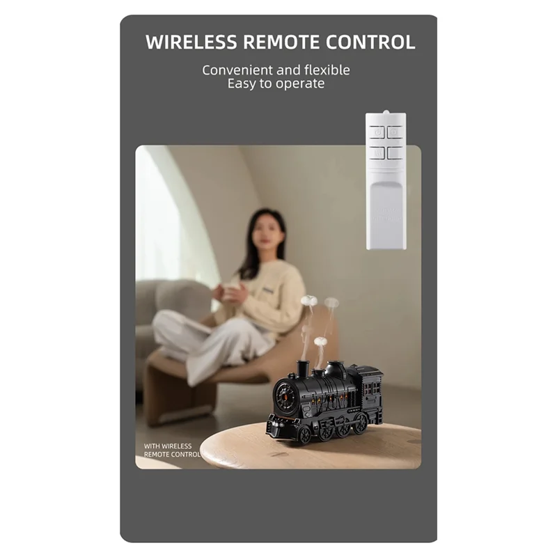 

A63K-Train диффузоры для ароматерапии увлажнитель воздуха туманообразователь аромат эфирное масло ретро диффузор пульт дистанционного управления вилка европейского стандарта