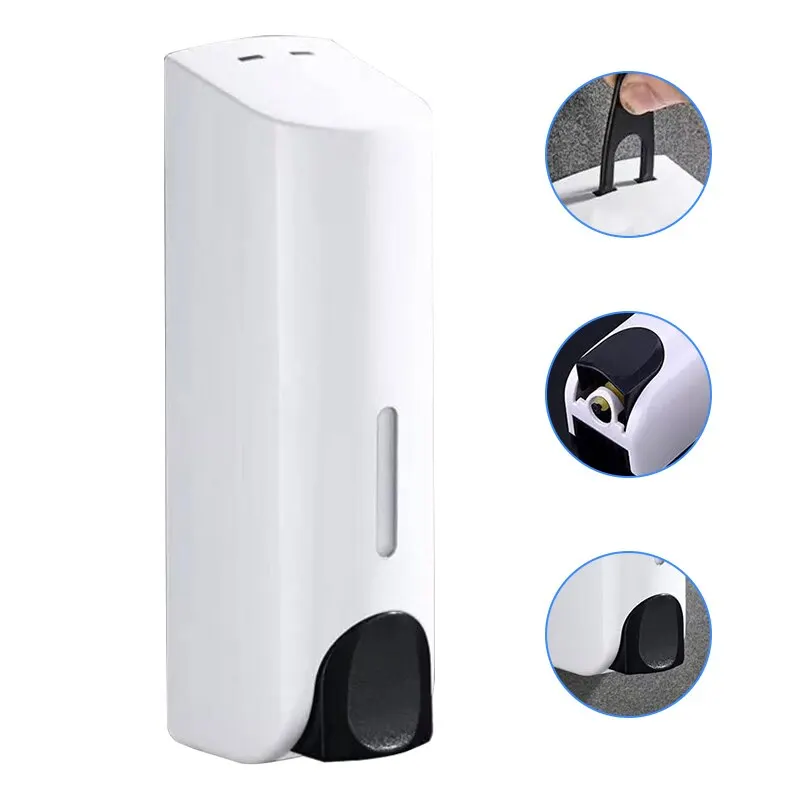 

Manual Press Soap Dispenser Bathroom Wall-mounted Shampoo Body Wash Dispenser Bottle Soap Box Hotel-style Bathroom Facilities