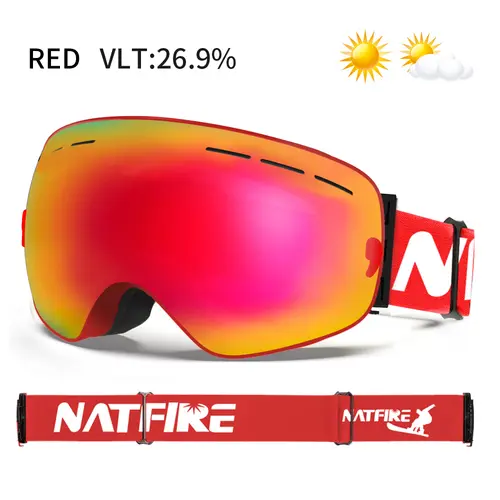 Ski Goggles Pro 100% UV400 Protection Anti Fog Interchangeable Lens Skiing Glasses Snowboard Snow Goggles for Men Women Natfire - Image 13