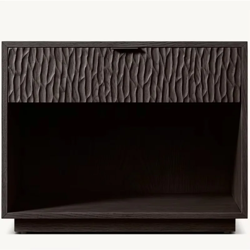Solid wood high-end luxury series, single bedside table - luxury bedside table