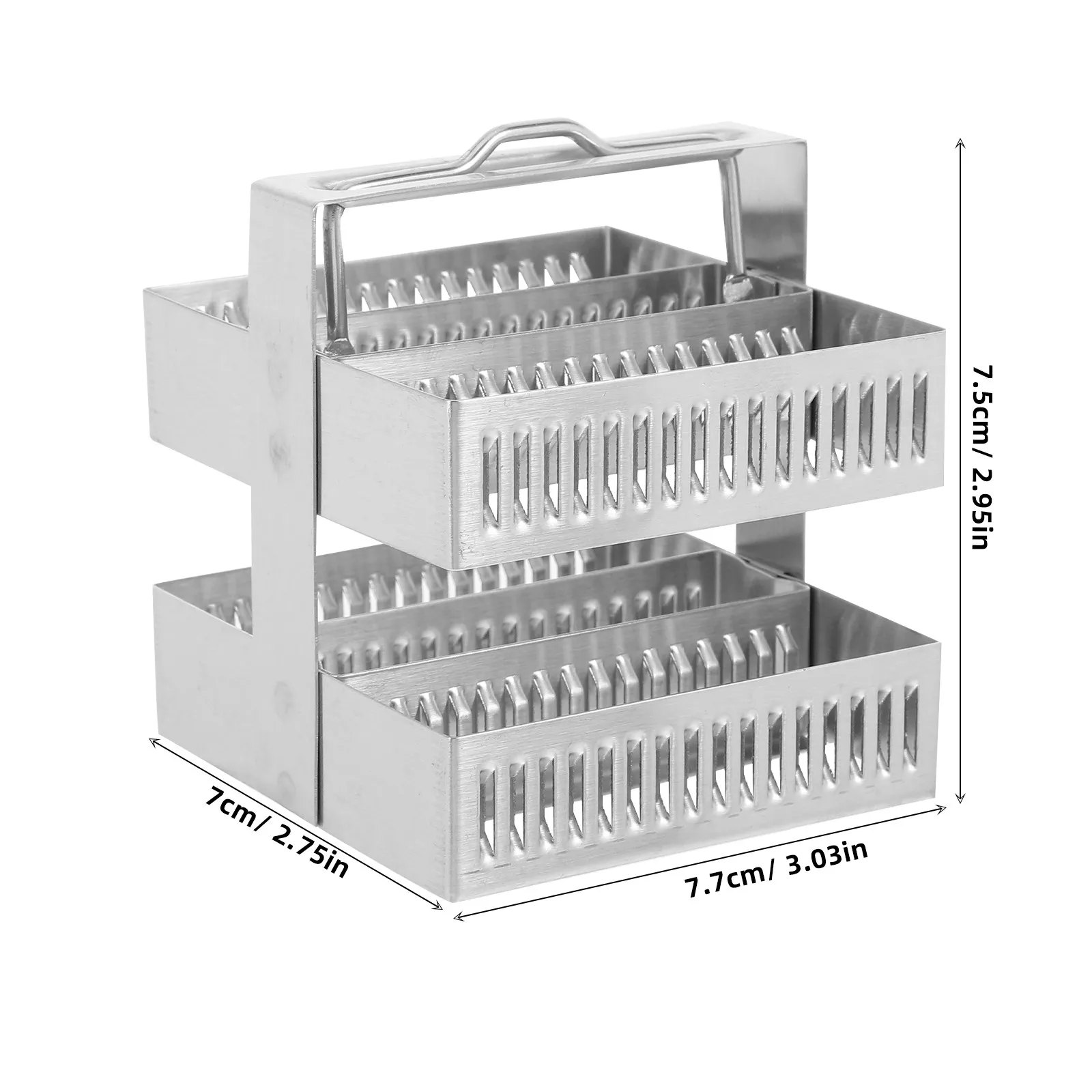Portable Premium Stainless Steel Staining Rack Microscope Slide Stain Rack Slides Compact Lab Instrument Ideal