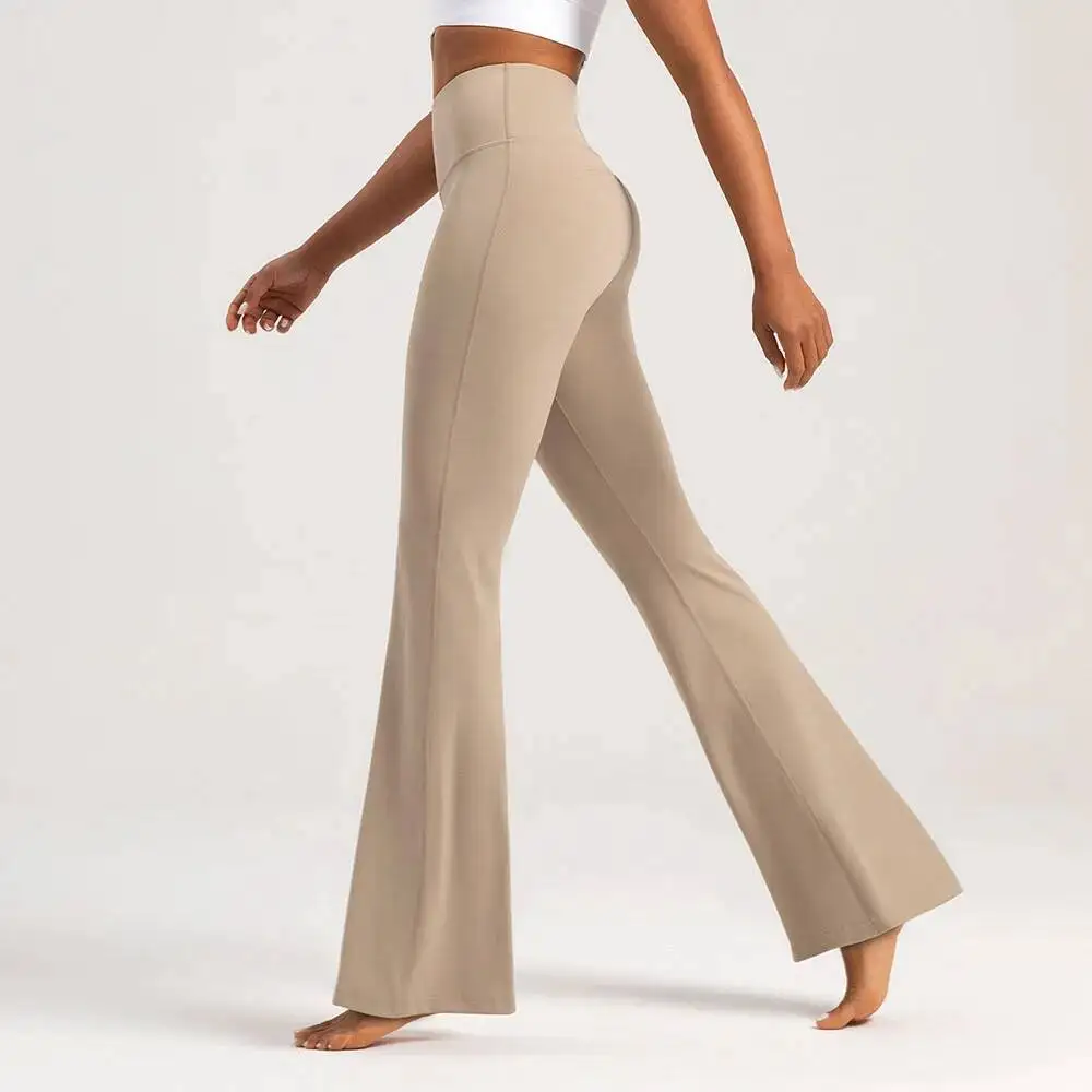 

Брюки для йоги с высокой талией для женщин, высокоэластичные широкие леггинсы для тренировок с влагоотводящим быстросохнущим спортивным убором