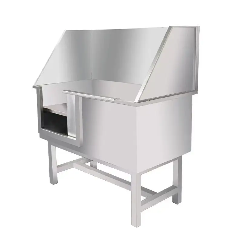 

Stainless steel environmentally friendly pet basin with door dog bath station for pet salon