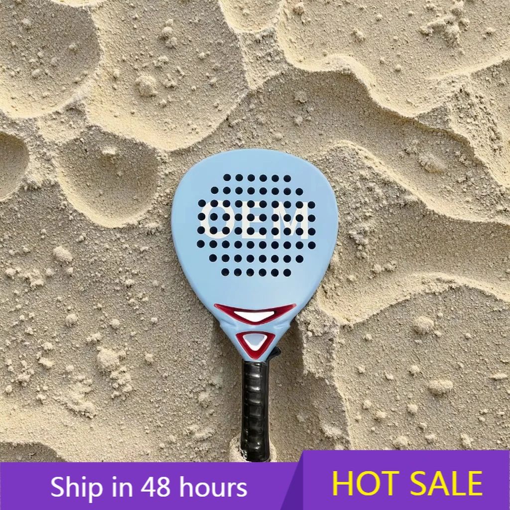 

POWER LEAP QCSPORTS Высокое качество Профессиональные настраиваемые черные теннисные ракетки из углеродного волокна 50 мм Лицо 325 г Легкие пляжные S