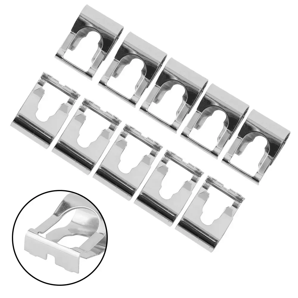 10pcs Auto Metal Silver Windscreen Wiper Link Linkage Rods Repair Clip Spring Kit Silver Accessories For Vehicles