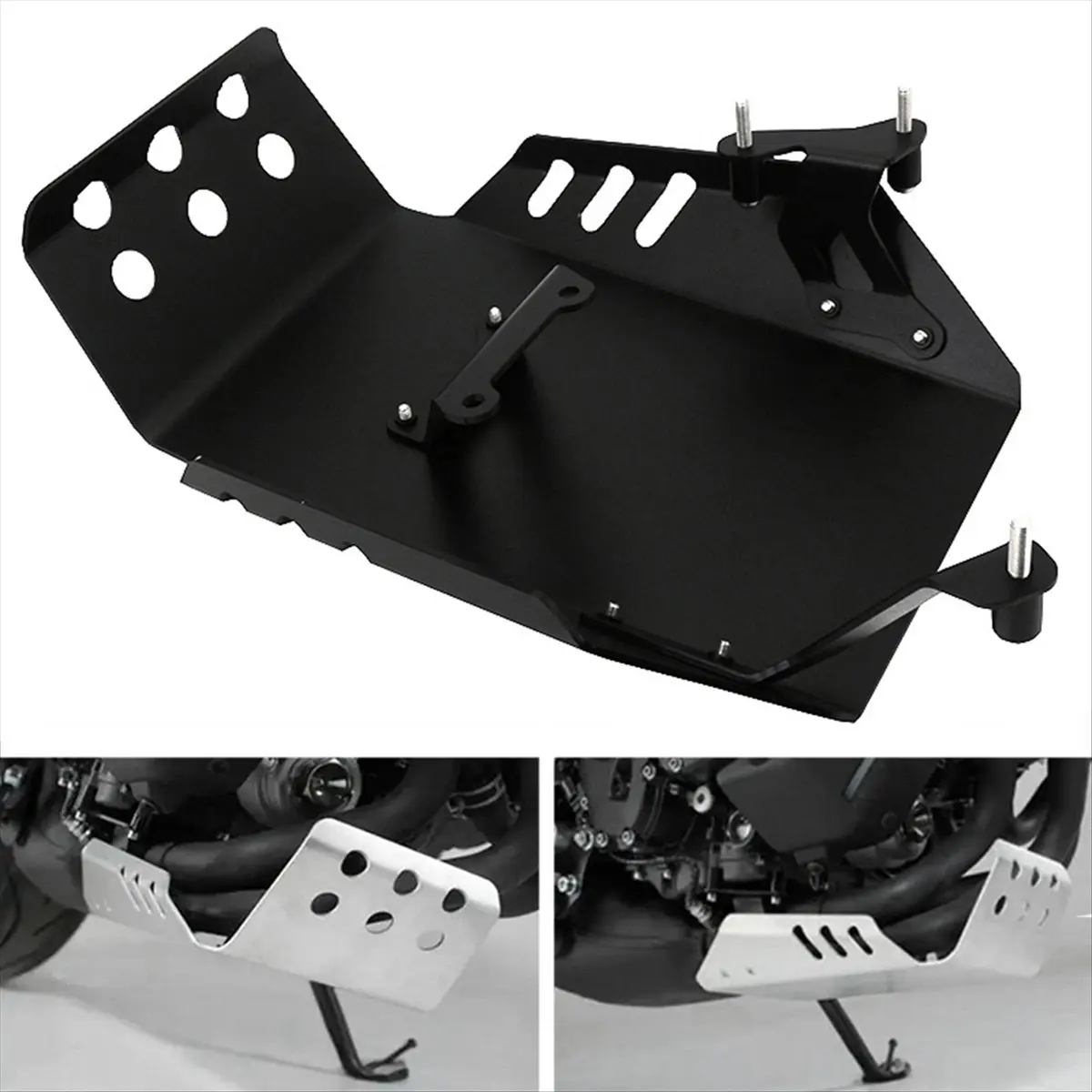 Compatible Motorcycle Engine Guard Chassis Guard Bottom Plate Base Guard for MT-09 FZ09 900 -09 XSR900
