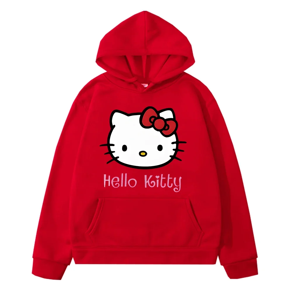 hello kitty clothes Print hoodies Fleece sweatshirt boys pullover y2k sudadera anime hoodie Kawaii jacket kids clothes girls