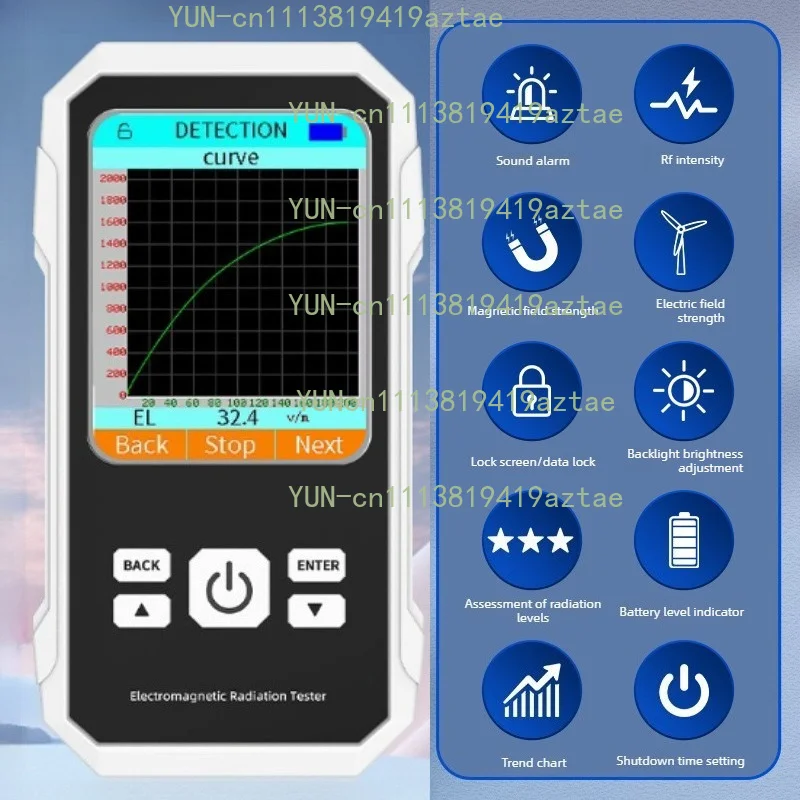 VT-ER2 EMF Meter - 3-in-1 Electromagnetic Field Radiation Detector for Electric, Magnetic & HF-RF