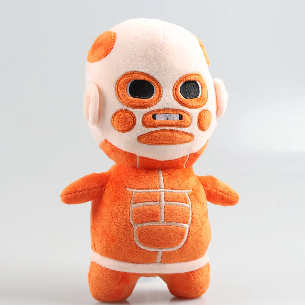 22Cm Q Version Attack On Titan Colossal Titan Anime Peripherals Cute Short Plush Stuffed Doll Pillow Ornaments Model Toys Gift